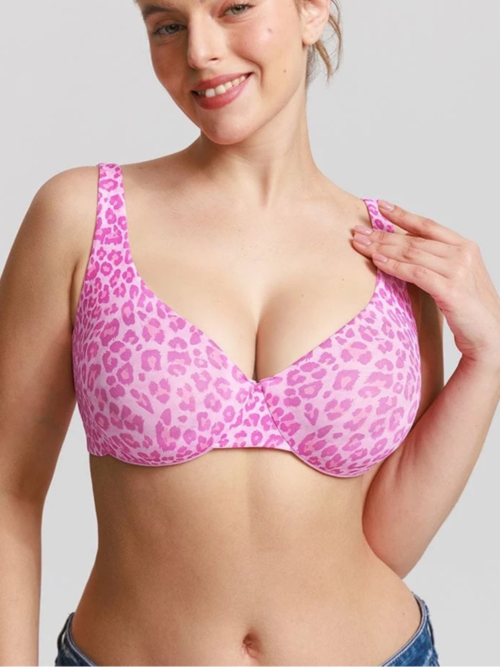 Feelingirl pink  Leopard Underwire Bra